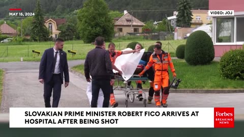 Slovakian Prime Minister Robert Fico Arrives At Hospital After Being Shot