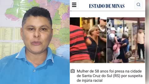 Mulher cita nome de Bolsonaro e pede socorro ao ser presa por injúria racial no RS.