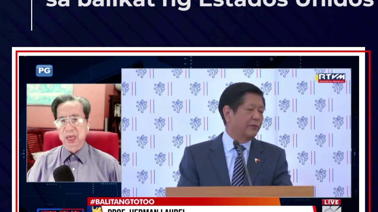 Prof. Laurel: Si PBBM nakikita natin, nakasampay sa balikat ng Estados Unidos