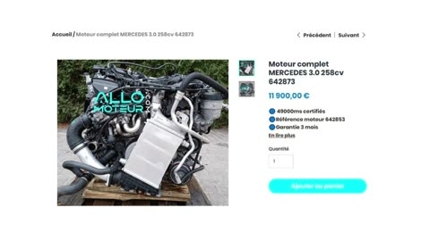 ALLOMOTEUR.COM - Moteur complet MERCEDES 3.0 258cv 642873