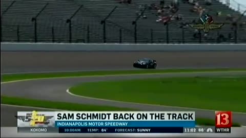 May 22, 2016 - Driver Sam Schmidt Circles the Indy 500 Track Again