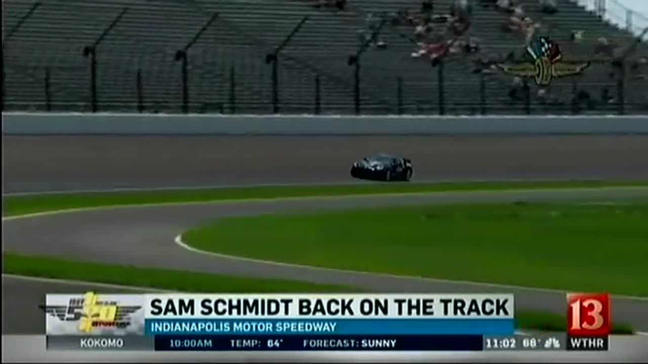 May 22, 2016 - Driver Sam Schmidt Circles the Indy 500 Track Again