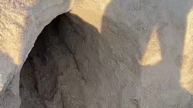 Why go swimming at the beach when you can just dig a tunnel