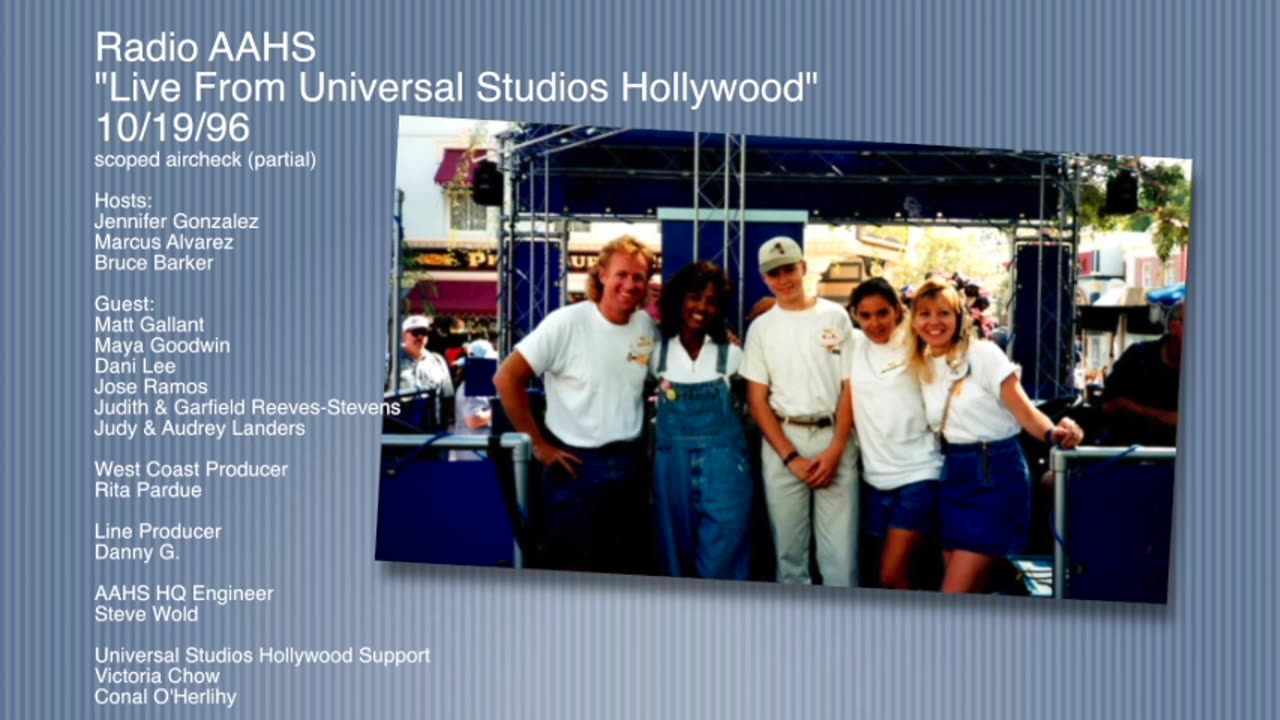 "Live From Universal Studios Hollywood" 10/19/96 (partial)