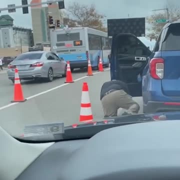 Road rage incident escalates when driver pulls gun #shorts news.