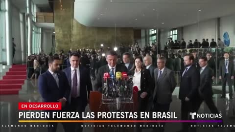 Pierden fuerza las protestas contra los resultados electorales en Brasil | Noticias Telemundo