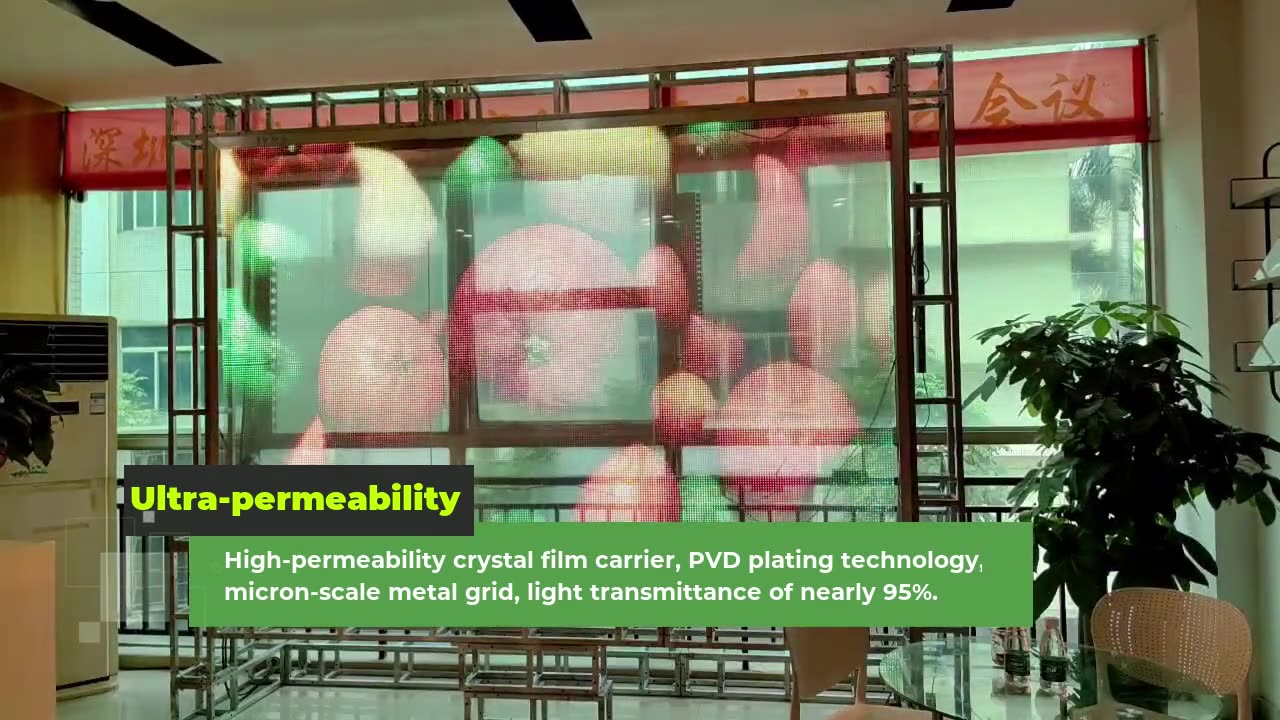 Miracle Bean led Transparent Screen Suitable for Outdoor Transparent Glass