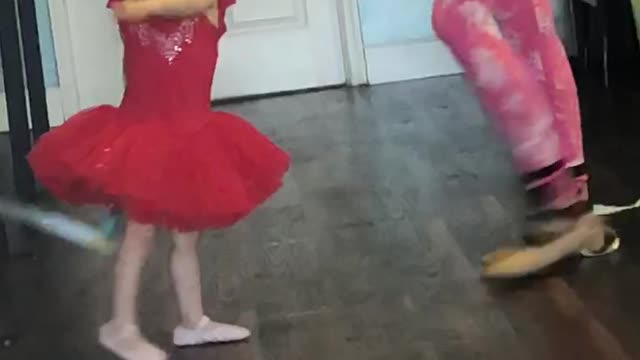 Working on her moves
