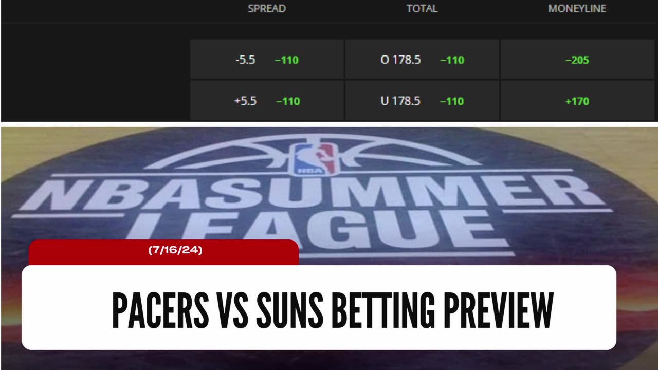 NBA Summer League Betting Preview: Pacers vs Suns (7/16/24)