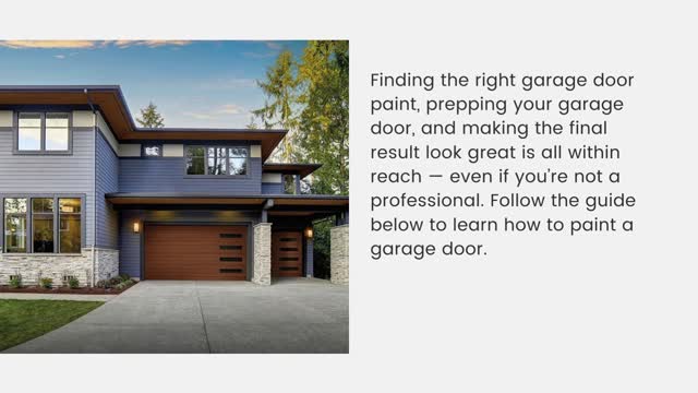 EASY TIPS FOR PAINTING A GARAGE DOOR