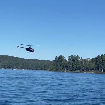 Helicopter Tricks Over Lake Winnipesaukee NH!
