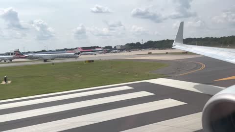 American 737-800 Takeoff out of Charlotte, Inflight, Firm Landing at New York JFK