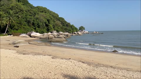 Beach of Moonlight Bay in Penang island Malaysia