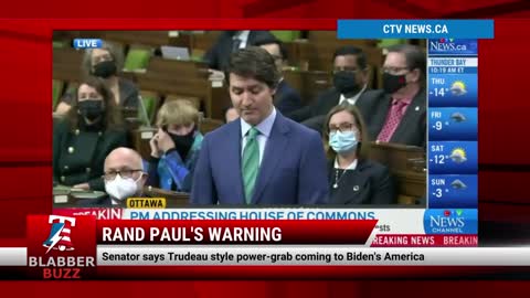 Senator Paul Says Trudeau Style Power-Grab Coming to Biden's America