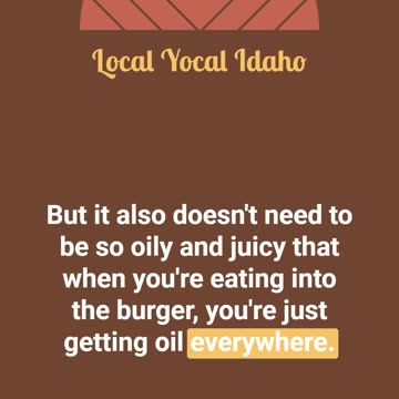 My Criteria for What is a Good Burger #idaho #podcast #burgers #thoughts