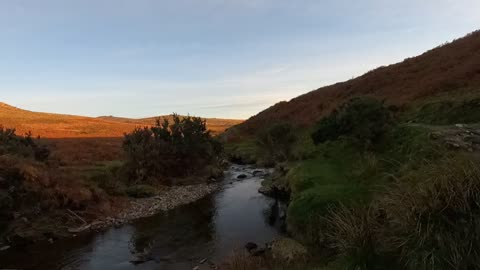 Looking for a footbridge to cross the river