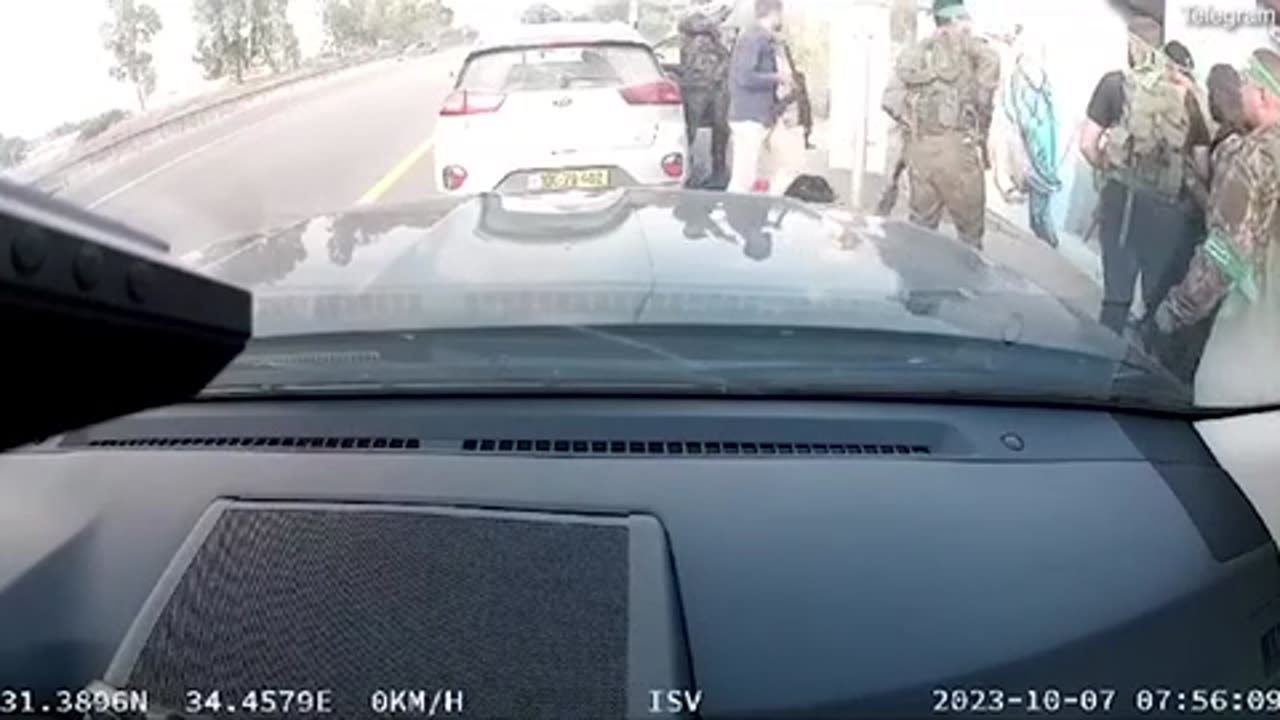 Dashcam captures Hamas terrorists assaulting Israeli civilians