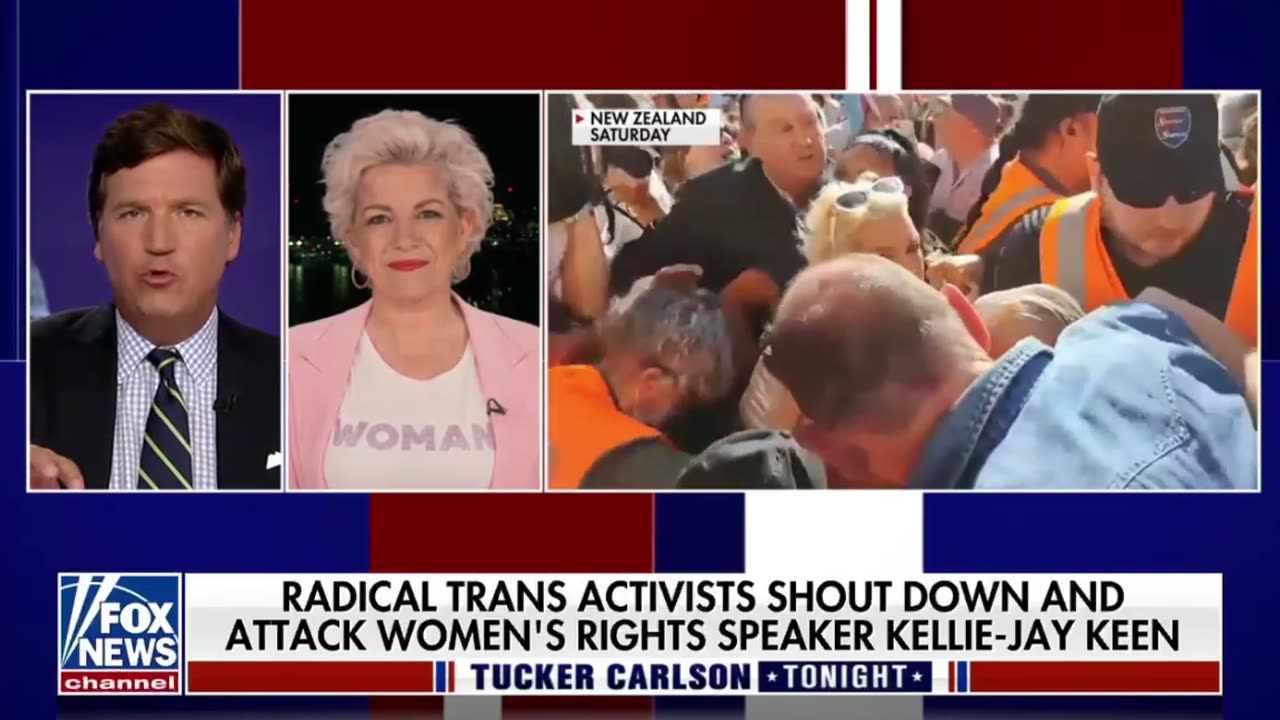 Kellie-Jay Keen describes being attacked by trans activists in New Zealand