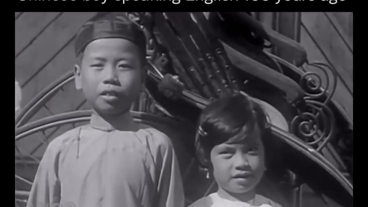 A Chinese kid speaking English 100 years ago...