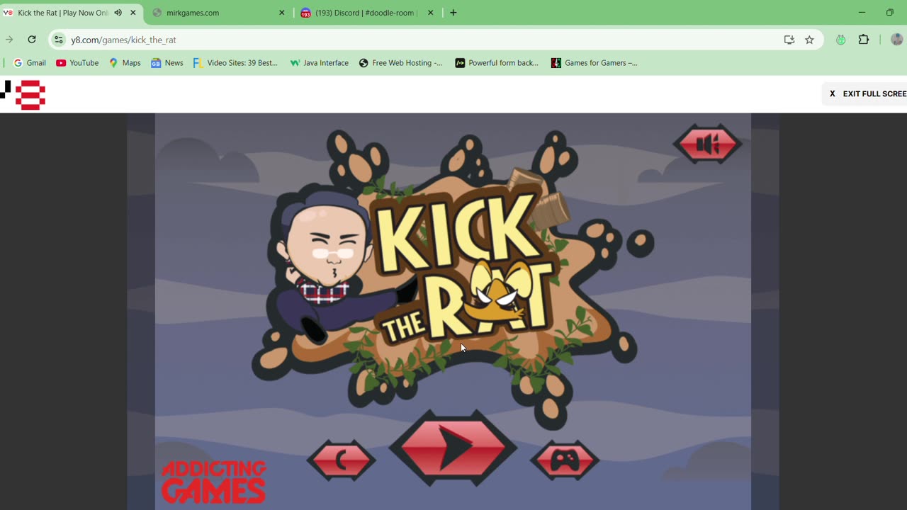 Kick The Rat - gameplay Online Martial arts Beat em up point and click