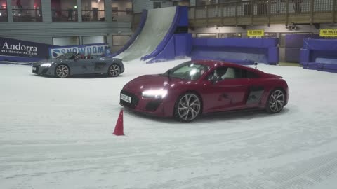 Audi R8 AWD v RWD- Winter Tyre DRAG RACE