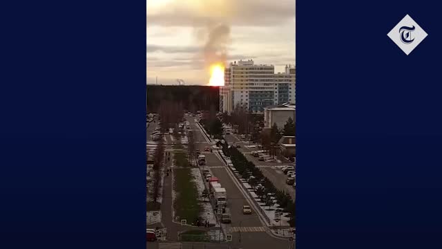 Huge fireball seen near St Petersburg after a reported gas pipeline explosion