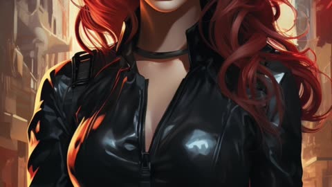 black widow in city