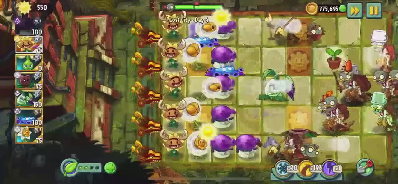 Plants vs Zombies 2 Lost City - Day 4