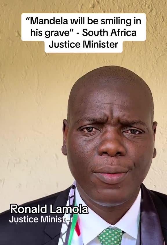 Ronald Lamola, South Africa Justice Minister, said Mandela will be smiling from his grave