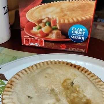 Eating Banquet Chicken Pot Pie, Dbn, MI, 10/18/23