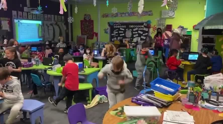 Children learn of the new mask orders in Nevada