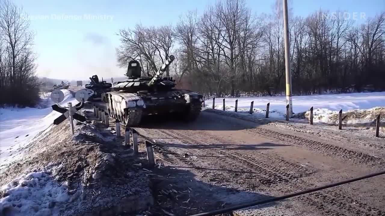 Videos Show Russia Withdrawing Troops From Ukraine Border