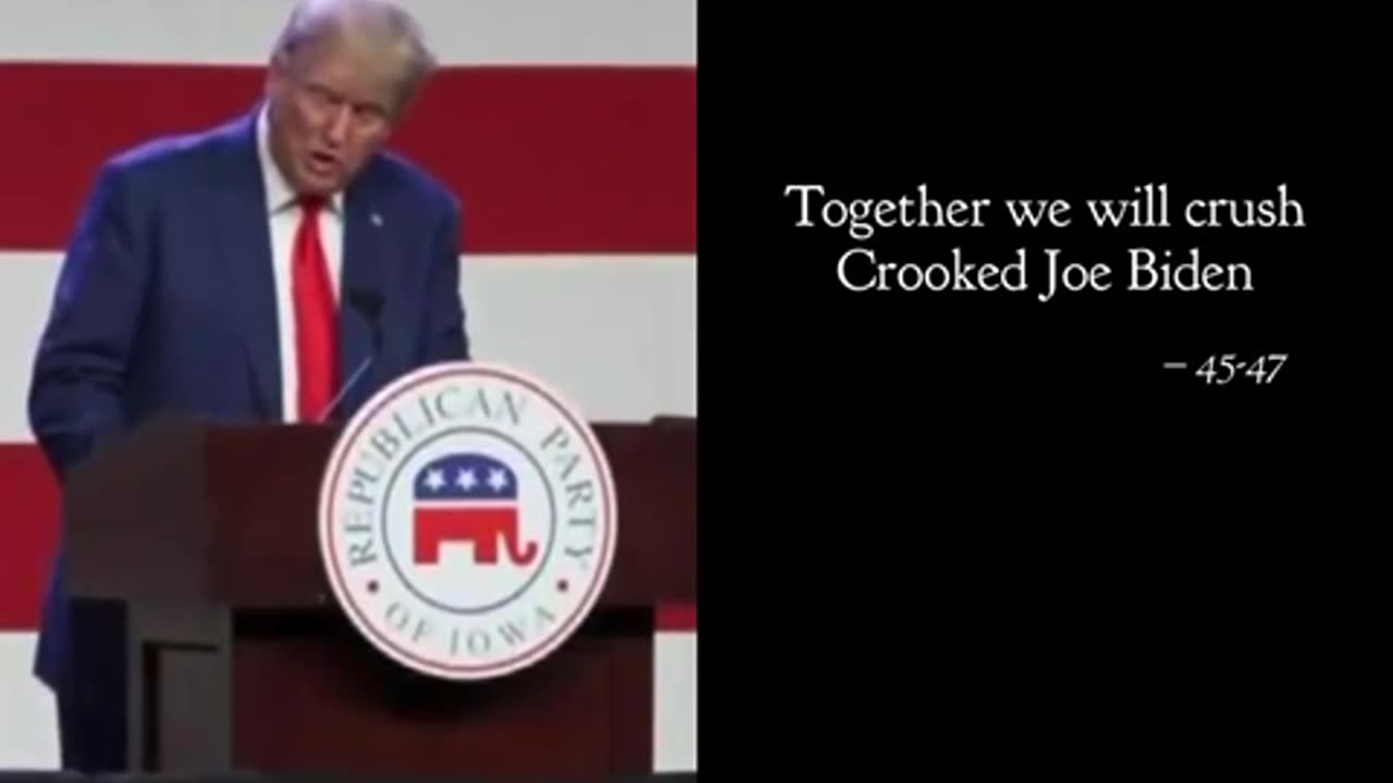 President Trump, Iowa tonight.