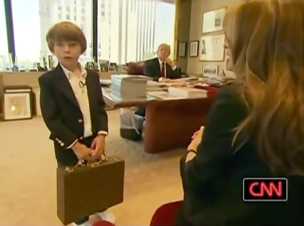 Awesome RARE little video of Barron, Donald and Melania when Barron was a little boy!