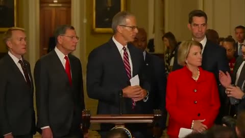 Senate Republicans speak after electing Thune as leader