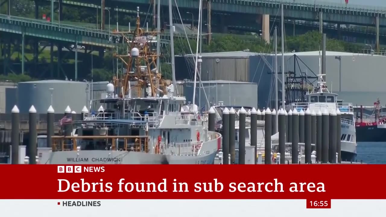 Debris found near Titanic wreck in search for missing sub -