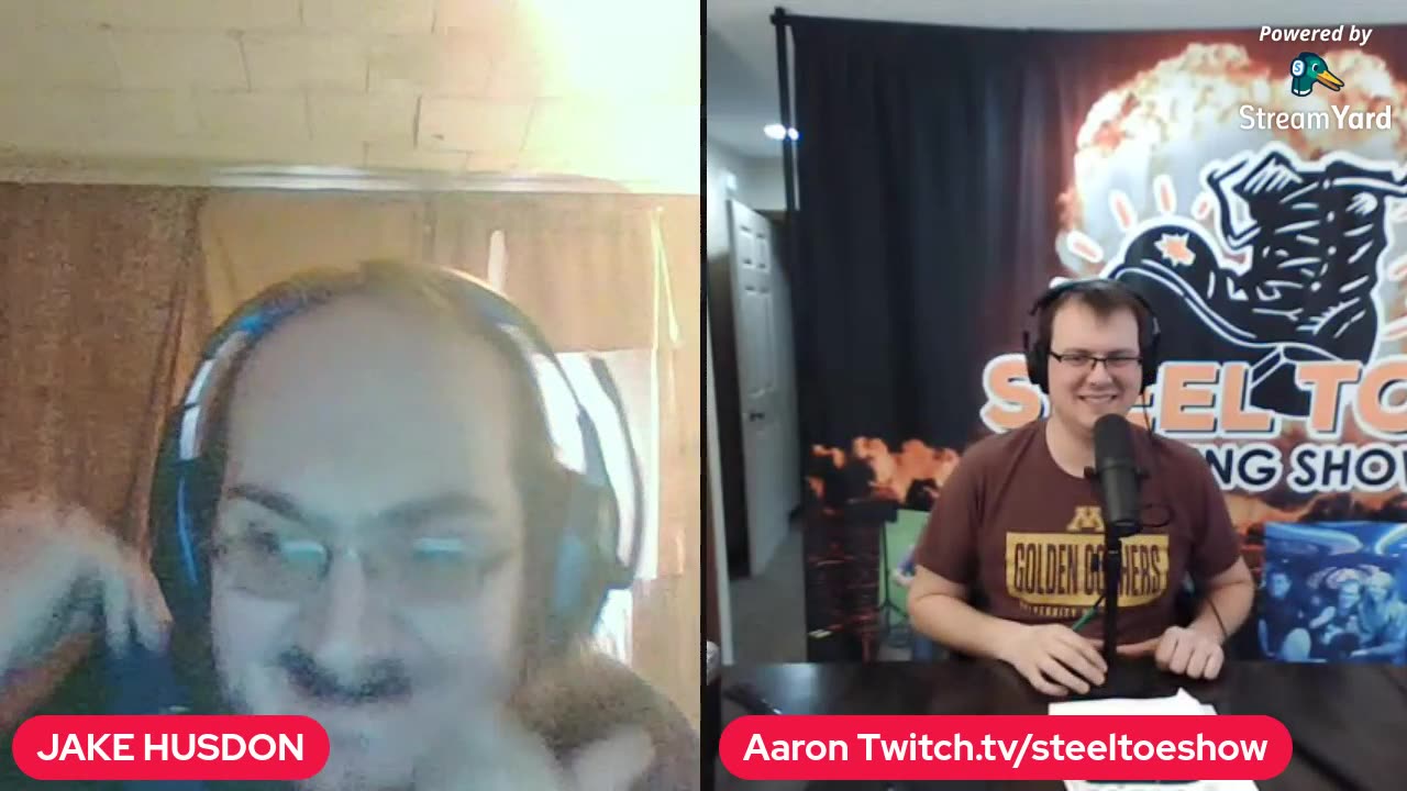 Aaron spits out his water