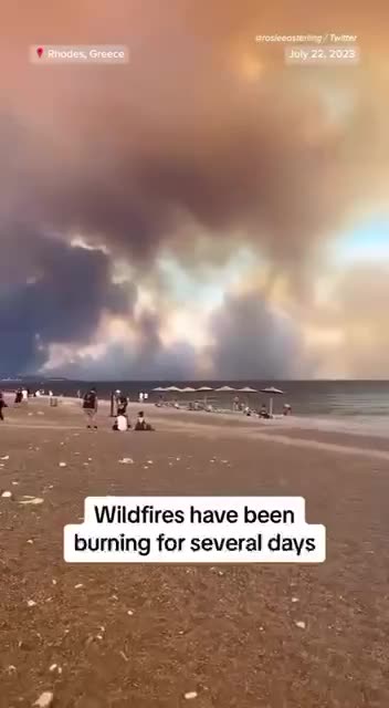 Fires in Rhodes Greece