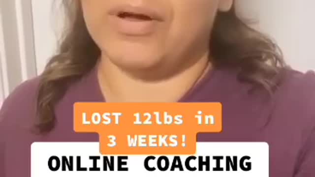 LOST 12Lbs IN 3 WEEKS- ONLINE COACHING TESTIMONY