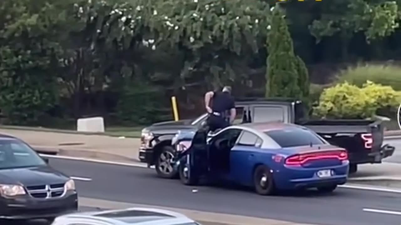 Dashboard cam footage, cops/police chase arrest