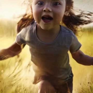 kids running at the fields , new ai animation