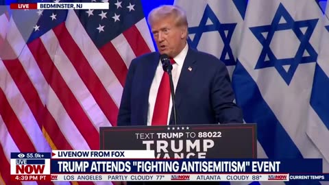 Trump: "The toxic poison of antisemitism now courses through the veins of radical Democrat Party"