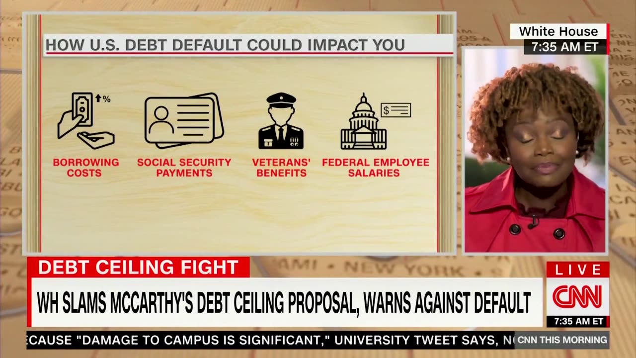 CNN's Poppy Harlow Corrects Karine Jean-Pierre: House GOP Debt Limit Plan "Would Avoid A Default"