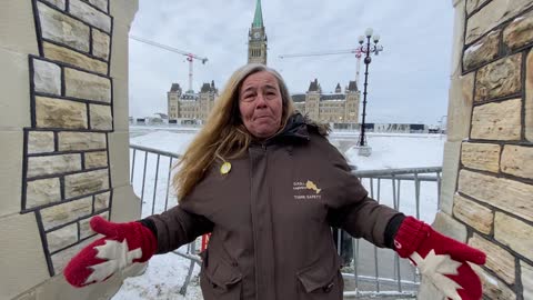 A trucker with the Freedom Convoy says she will stay in Ottawa until she can start paying her own way again