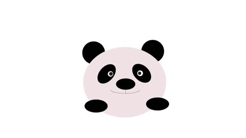 natural animal animation panda mg simple and flat style