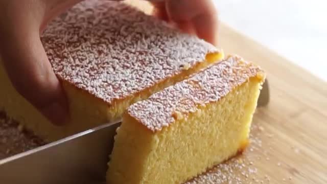 Cut a well-baked cake