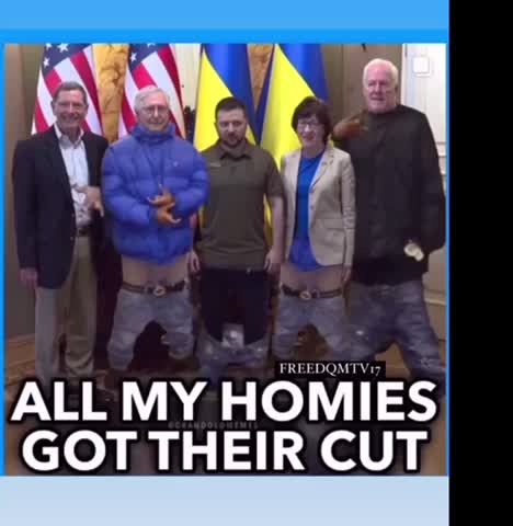 Senator McConnell handing Ukraine all your and baby formula money.