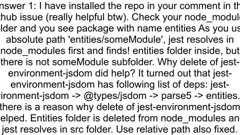 Strange behavior Jest gives Cannot find module when importing components with absolute paths