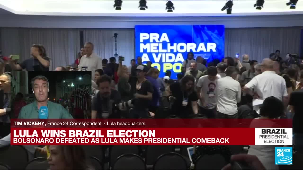 'This is a fraud': Bolsonaro's supporters react after leftist Lula wins Brazil vote • FRANCE 24