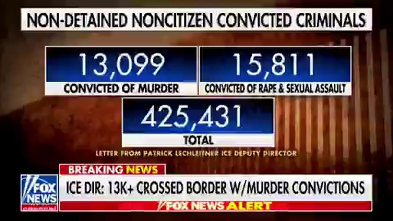 Over 13,000 Murderers Released Into USA - Ice Director